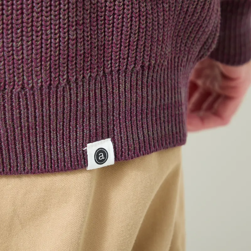 Anerkjendt Aksinus Cotton Knit Jumper Vineyard Wine-7