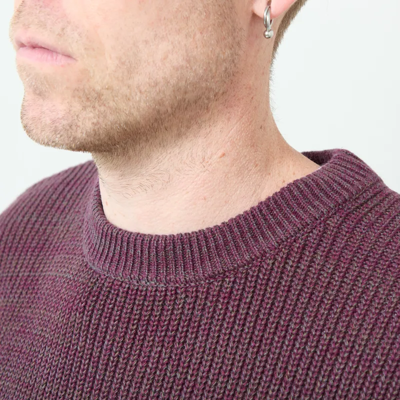 Anerkjendt Aksinus Cotton Knit Jumper Vineyard Wine-3