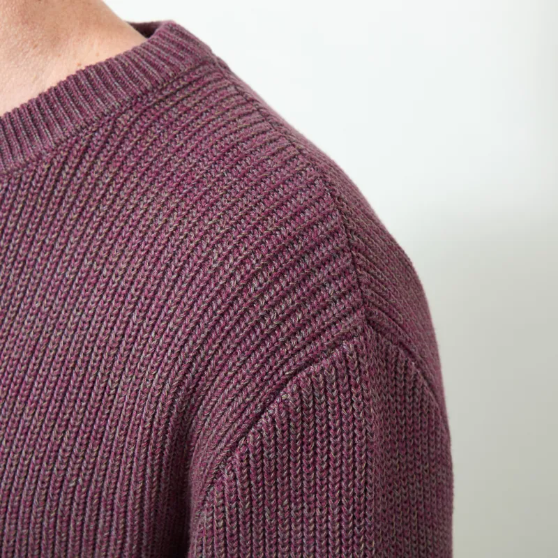 Anerkjendt Aksinus Cotton Knit Jumper Vineyard Wine-4