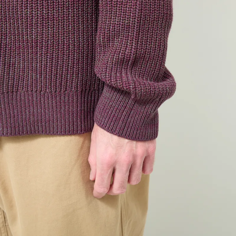 Anerkjendt Aksinus Cotton Knit Jumper Vineyard Wine-6