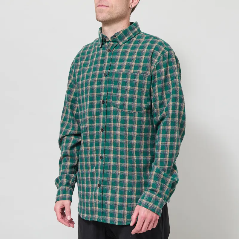 Anerkjendt Akleif Check Shirt Hunter Green-1