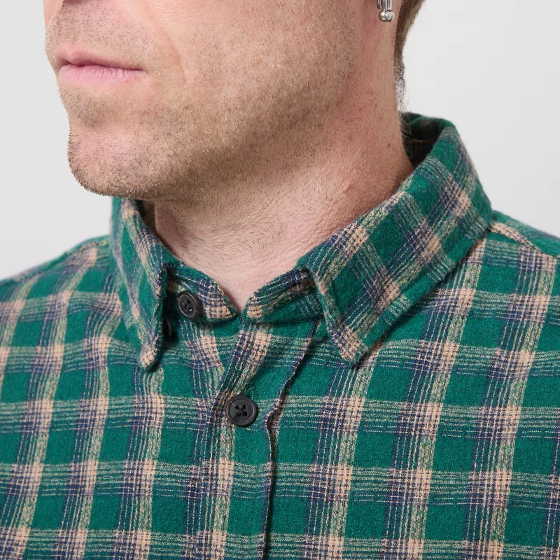 Anerkjendt Akleif Check Shirt Hunter Green-3