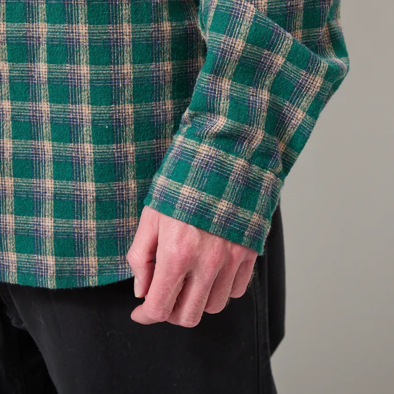 Anerkjendt Akleif Check Shirt Hunter Green-7