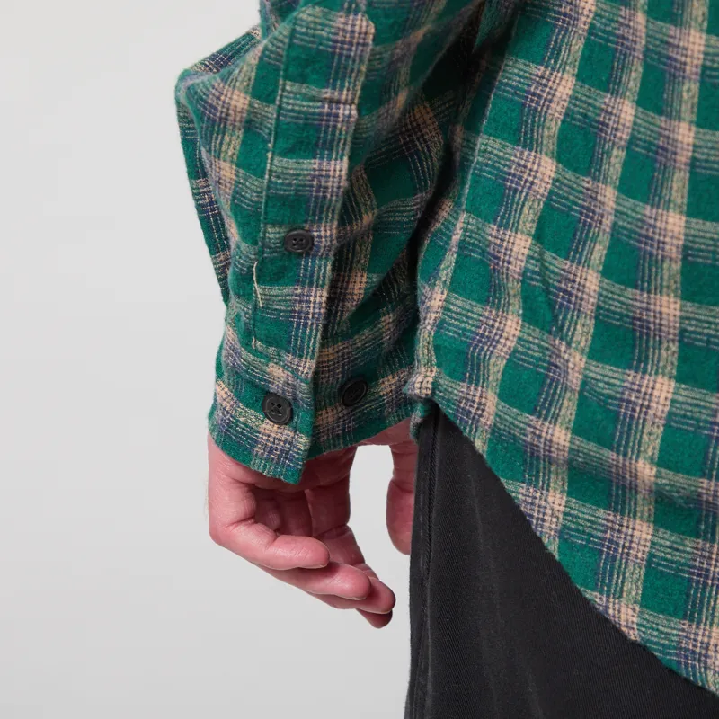 Anerkjendt Akleif Check Shirt Hunter Green-8