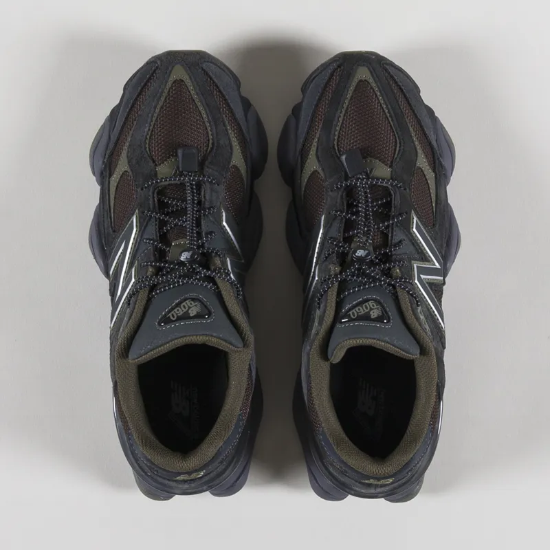 New Balance 9060 Shoes Blacktop Dark Moss Black-3