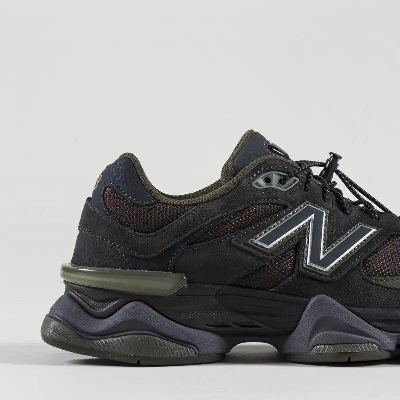 New Balance 9060 Shoes Blacktop Dark Moss Black-5