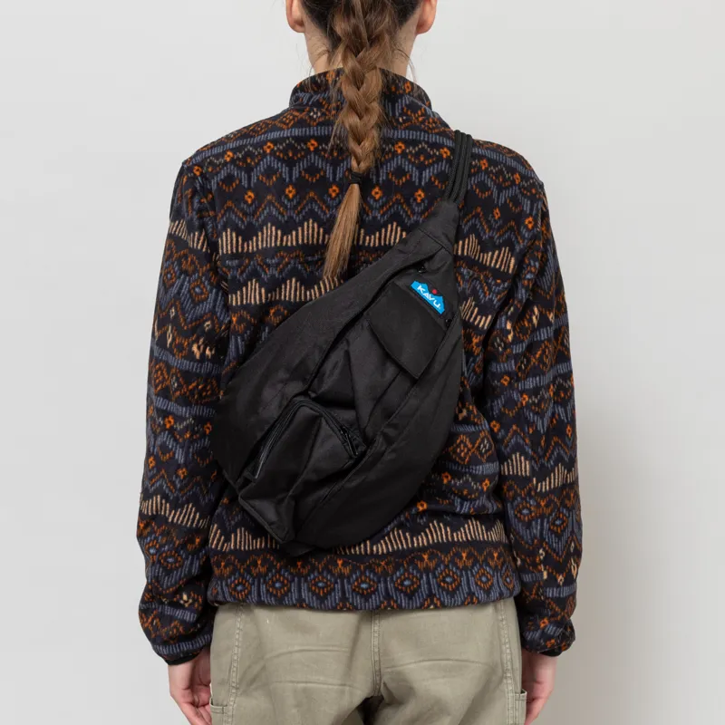 Kavu Womens Mini Rope Sling Bag Raven
