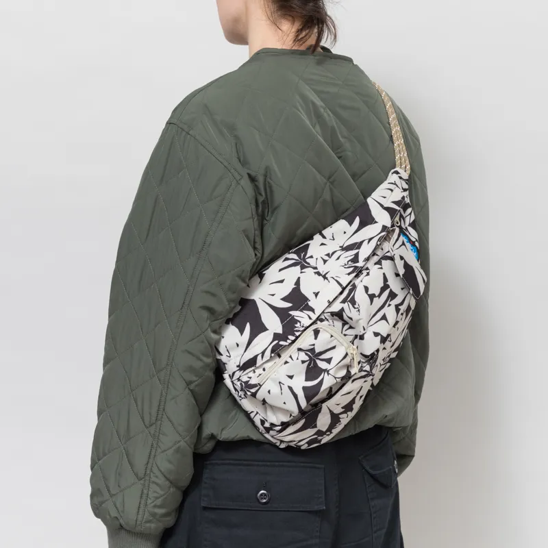 Kavu Womens Mini Rope Sling Bag BW Fronds-1