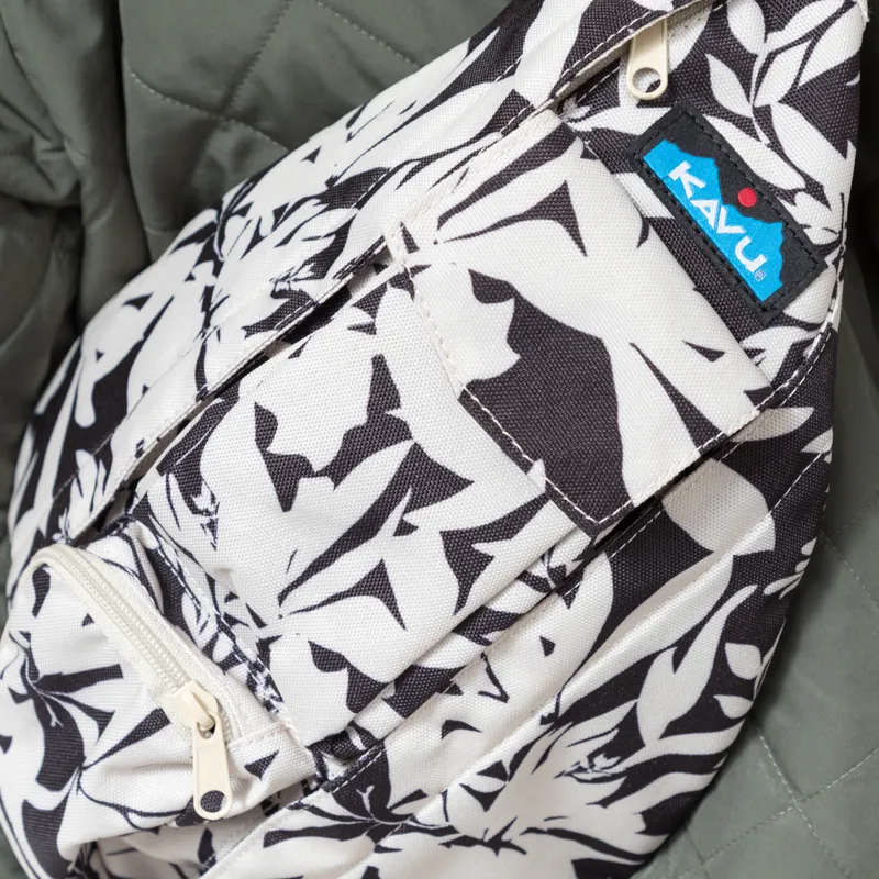 Kavu Womens Mini Rope Sling Bag BW Fronds-4