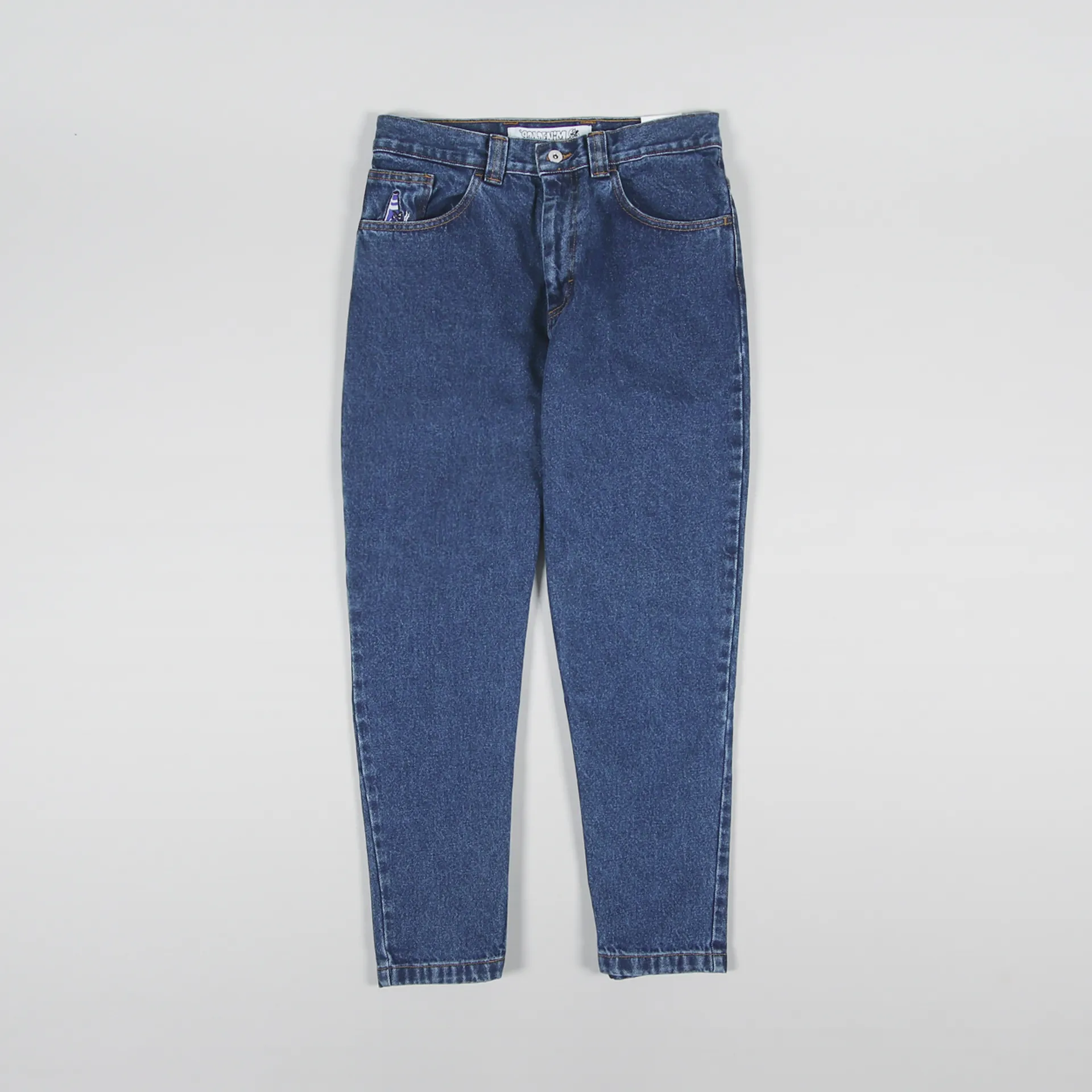 Polar Skate Co. Mens Regular Tapered 92 Denim Jeans Dark Blue