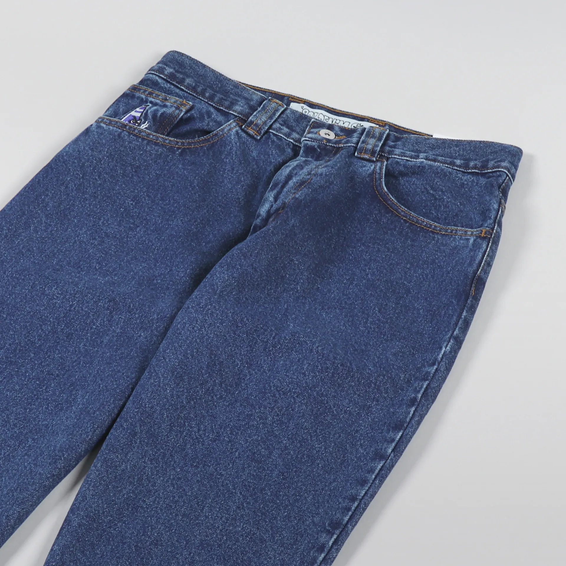 Polar Skate Co. Mens Regular Tapered 92 Denim Jeans Dark Blue