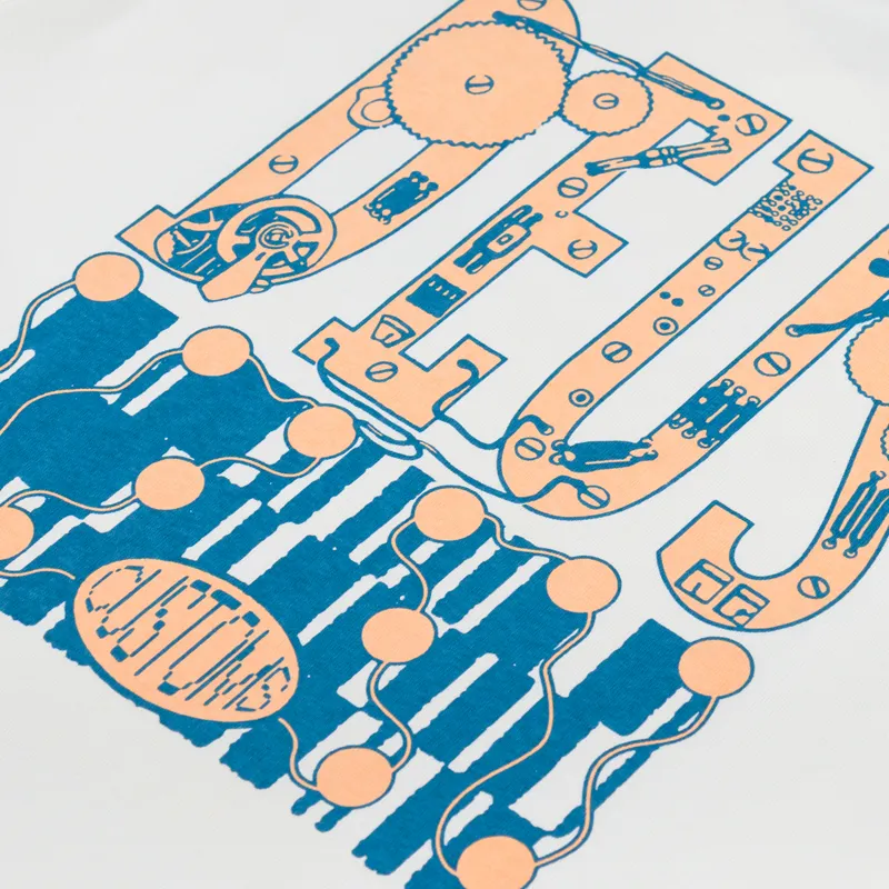 Deus Ex Machina Full Circuit T Shirt Vintage White-4