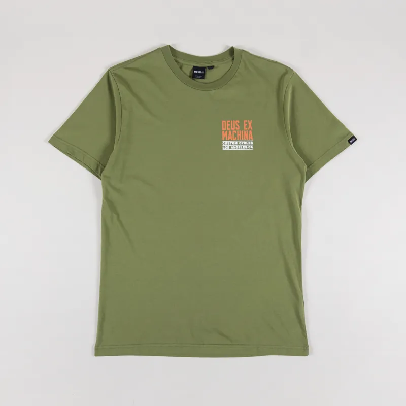 Deus Ex Machina Beam T Shirt Loden Green-1
