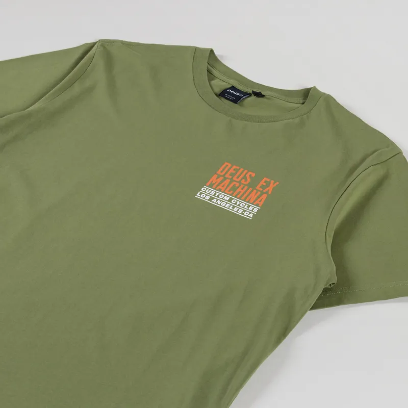 Deus Ex Machina Beam T Shirt Loden Green-3