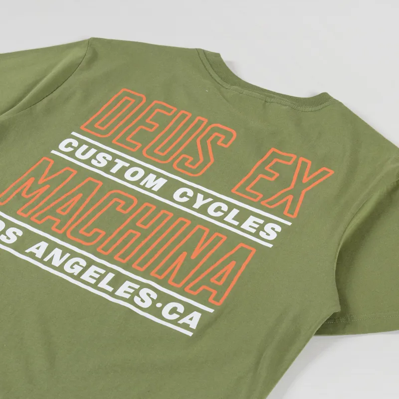 Deus Ex Machina Beam T Shirt Loden Green-2