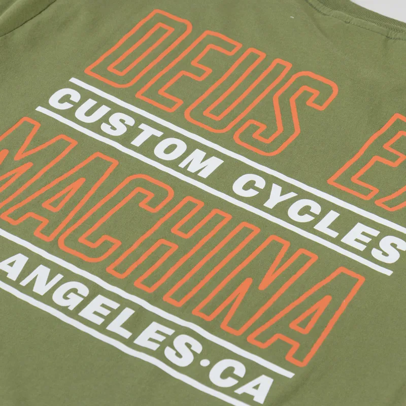 Deus Ex Machina Beam T Shirt Loden Green-4