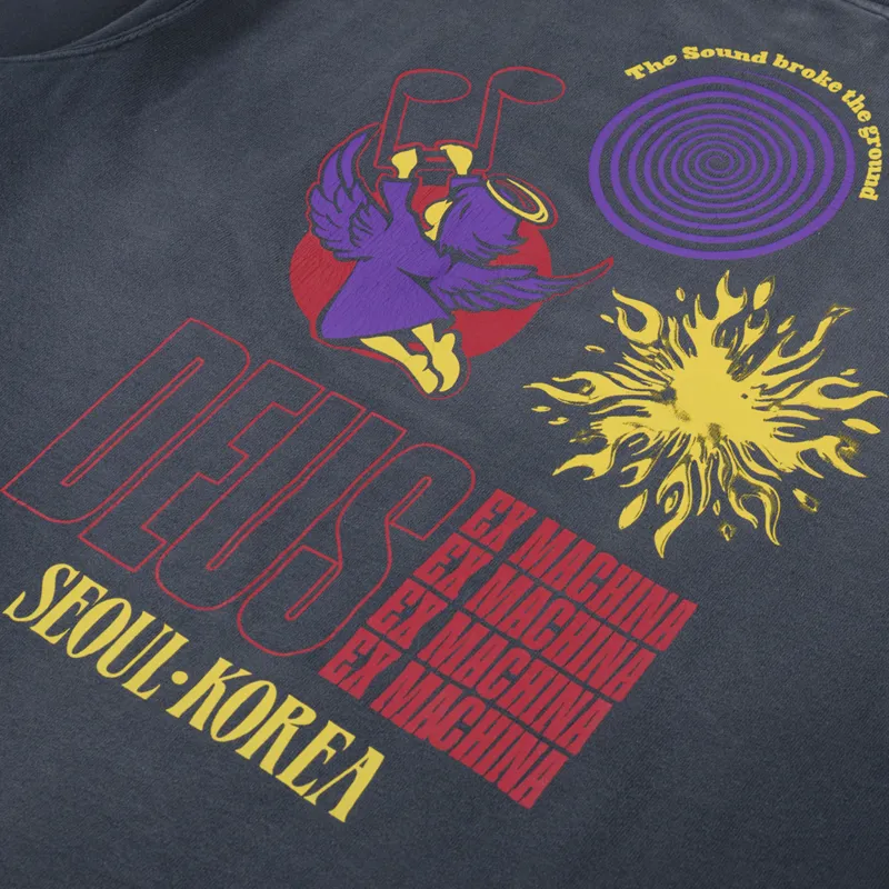 Deus Ex Machina Good Gracious T Shirt Anthracite-5