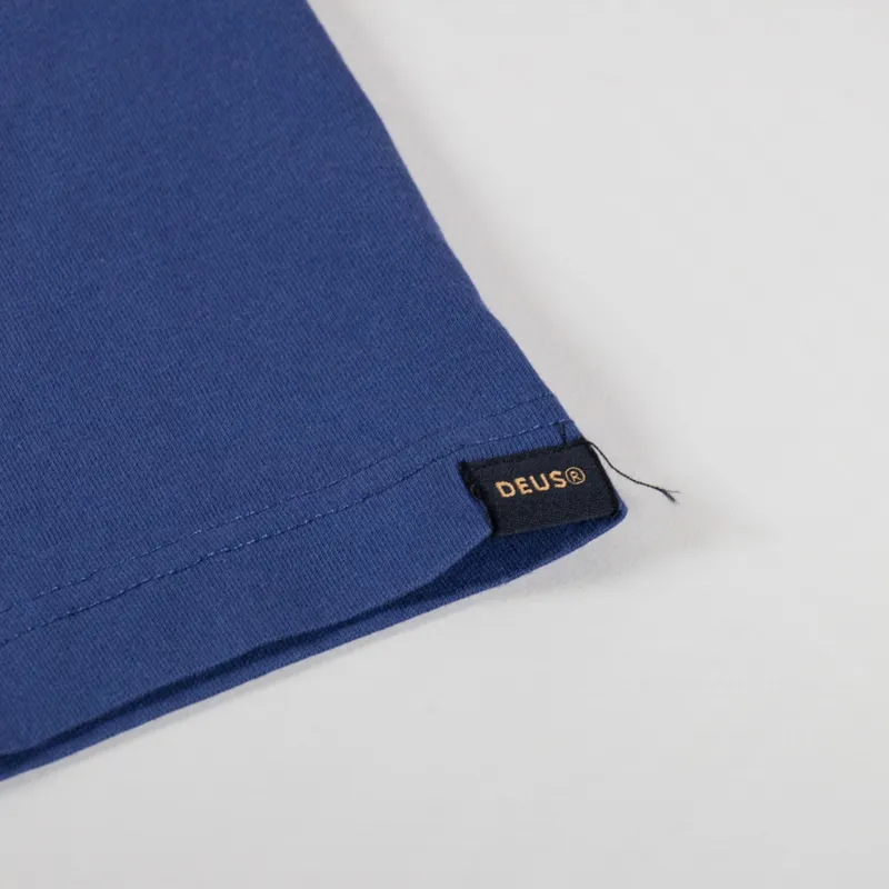 Deus Ex Machina Gaucho T Shirt Mechanic Blue-6