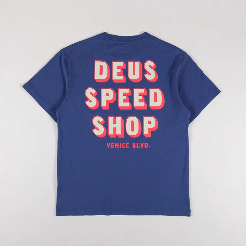 Deus Ex Machina Gaucho T Shirt Mechanic Blue