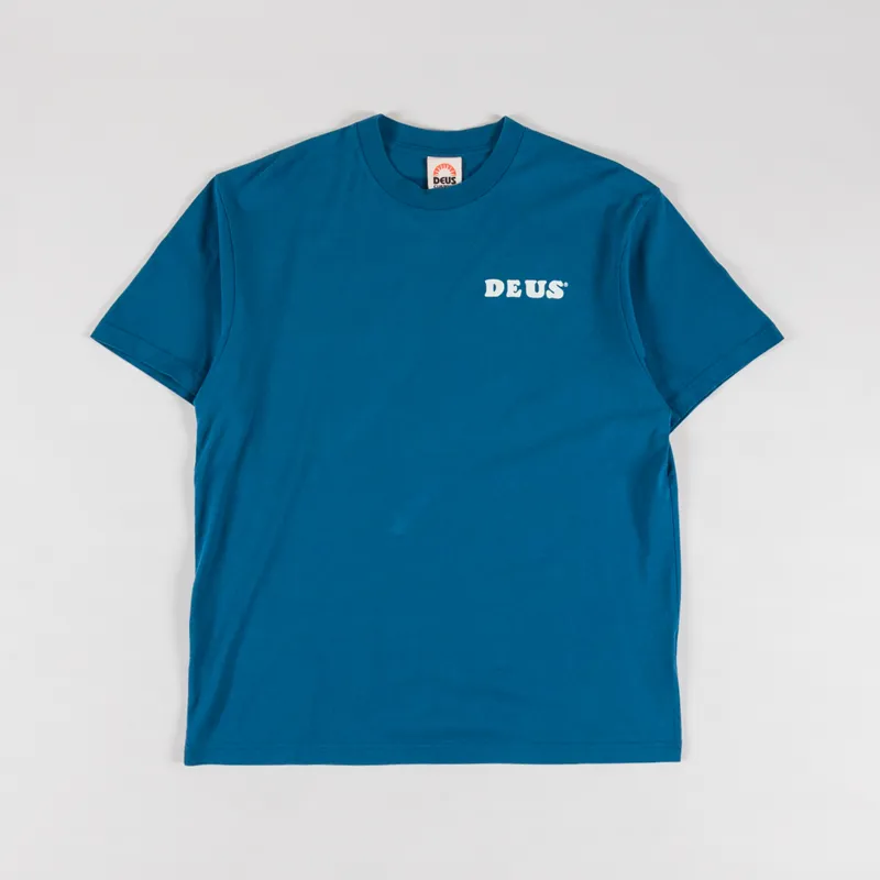 Deus Ex Machina Real Good T Shirt Moroccan Blue-1