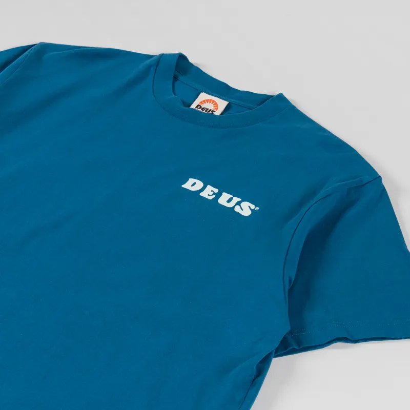 Deus Ex Machina Real Good T Shirt Moroccan Blue-2