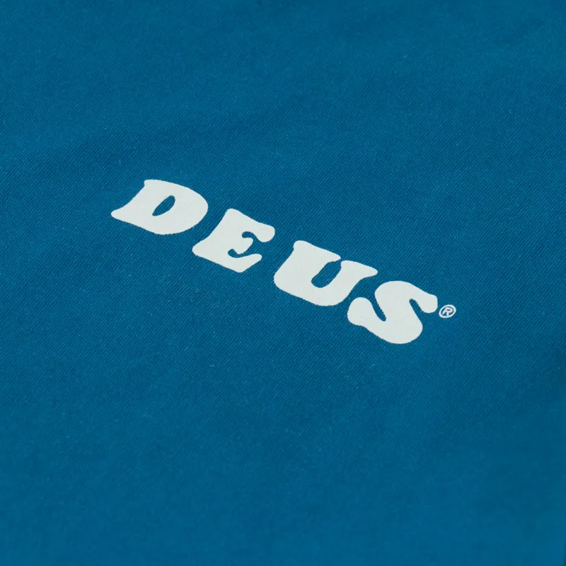 Deus Ex Machina Real Good T Shirt Moroccan Blue-3