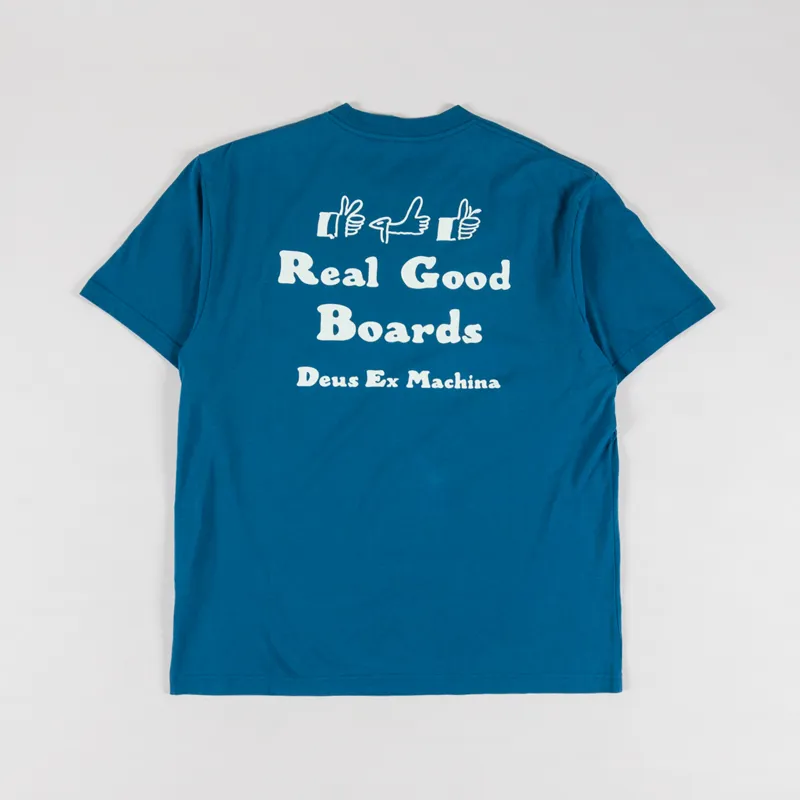 Deus Ex Machina Real Good T Shirt Moroccan Blue