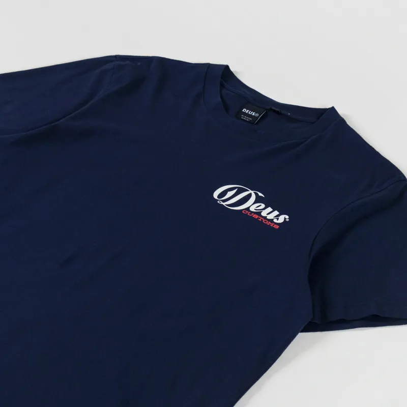 Deus Ex Machina Time Taker T Shirt Navy-3