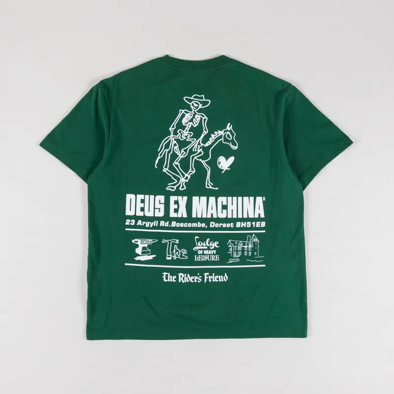 Deus Ex Machina Boscombe Address T Shirt Hillside Green