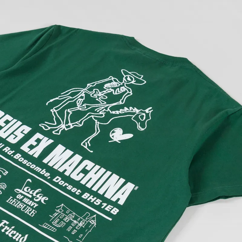 Deus Ex Machina Boscombe Address T Shirt Hillside Green-4