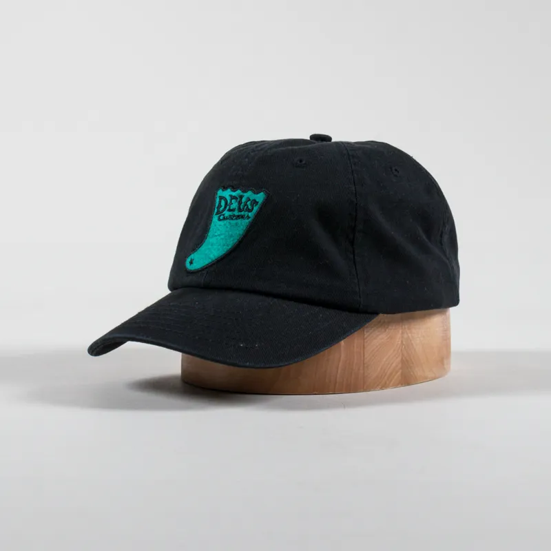 Deus Ex Machina Mens Six Panel Single Fin Dad Cap Hat Black