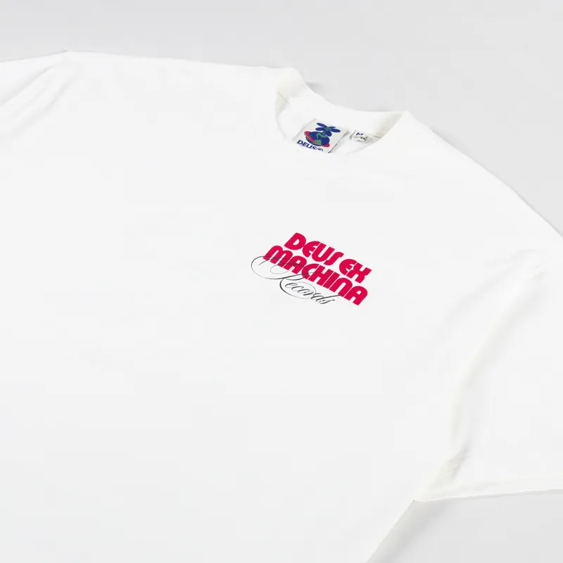 Deus Ex Machina Caution T Shirt Vintage White-3
