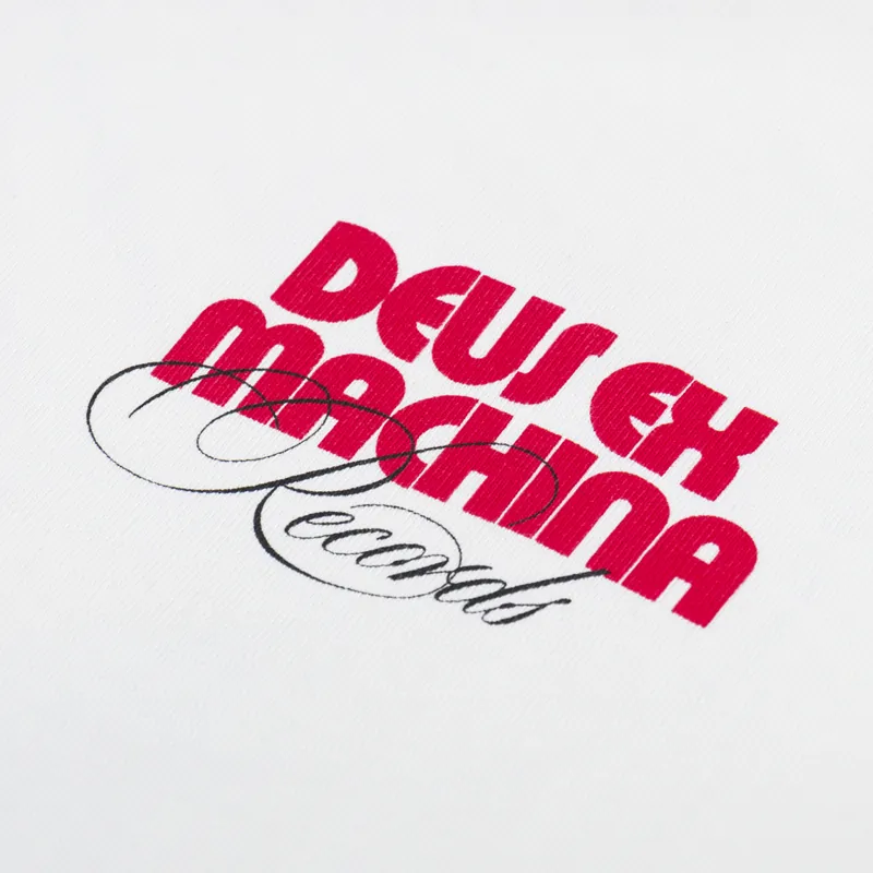 Deus Ex Machina Caution T Shirt Vintage White-5