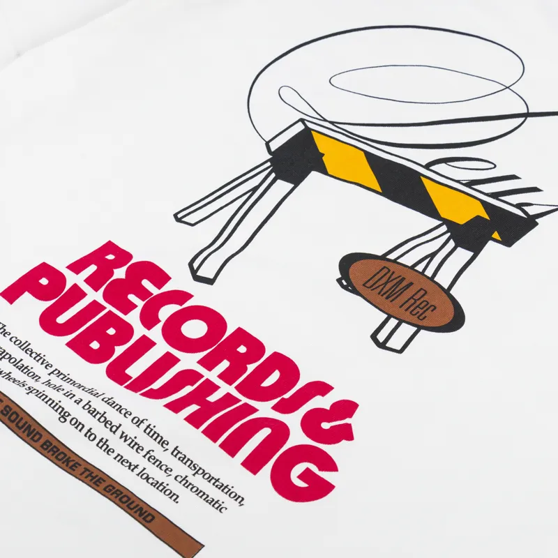 Deus Ex Machina Caution T Shirt Vintage White-4