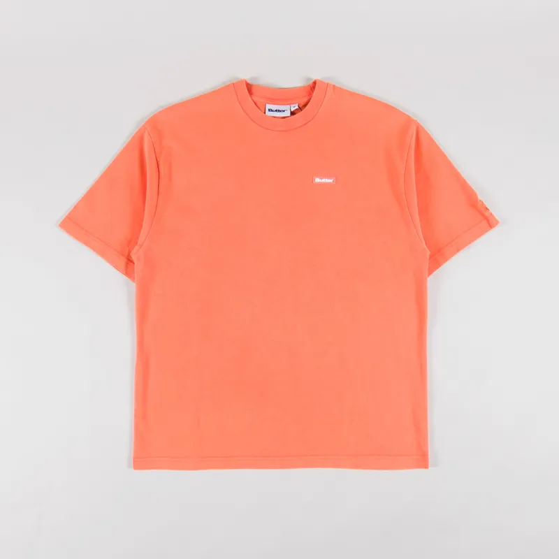 Butter Goods Basic T Shirt Washed Blood Orange