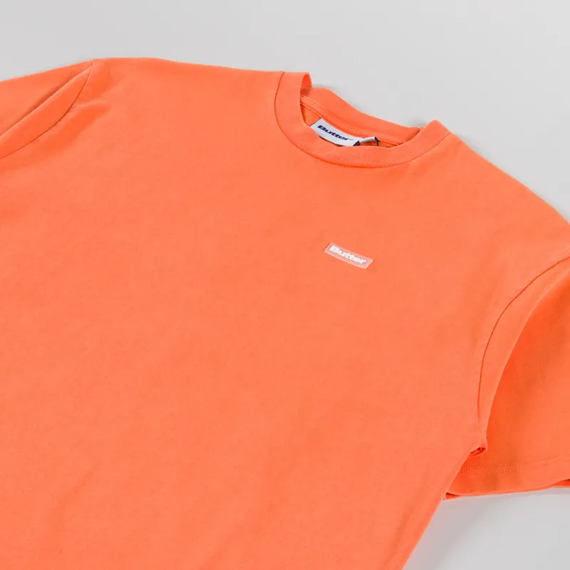 Butter Goods Basic T Shirt Washed Blood Orange-1