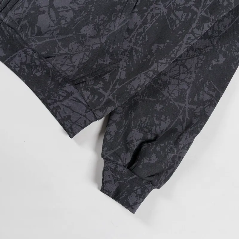 Butter Goods Woods Camo Zip-Thru Hood Washed Black-6