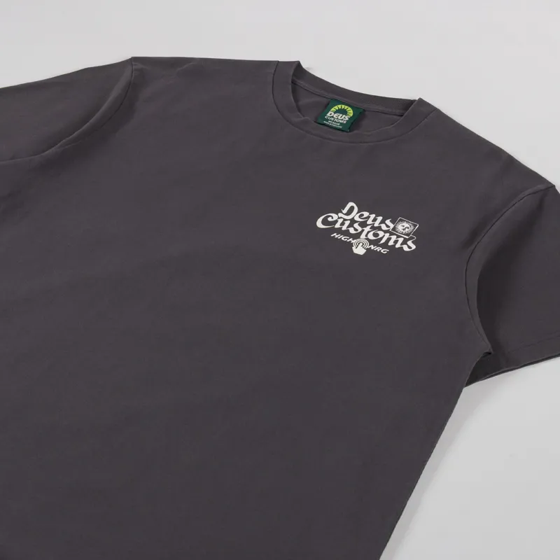 Deus Ex Machina Open Head T Shirt Anthracite-3