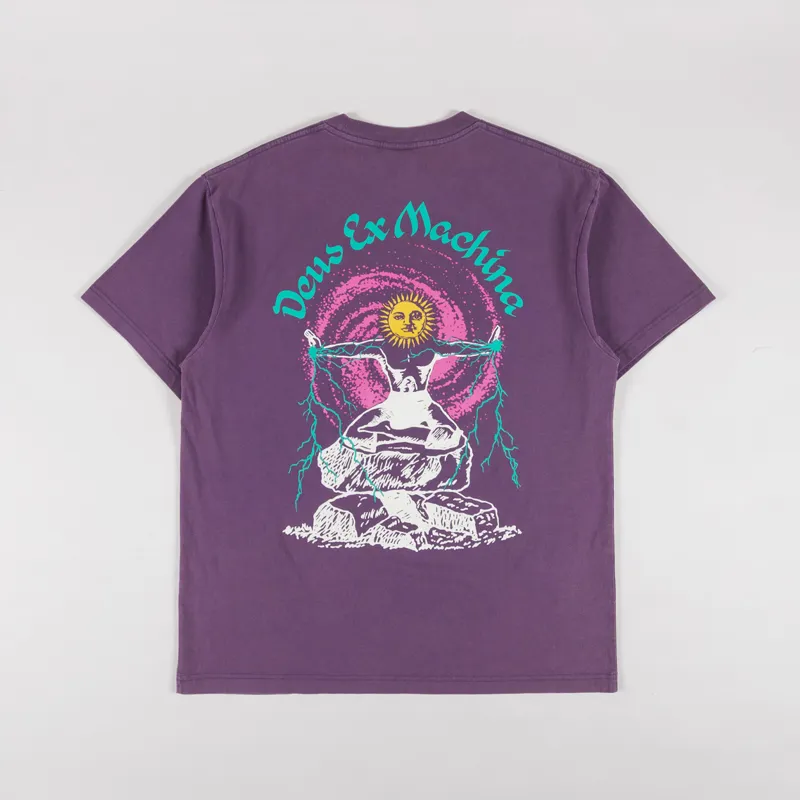 Deus Ex Machina Open Head T Shirt Navy Cosmos