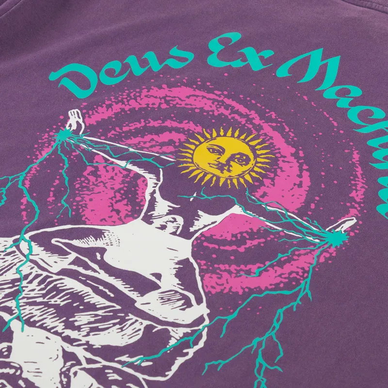 Deus Ex Machina Open Head T Shirt Navy Cosmos-4