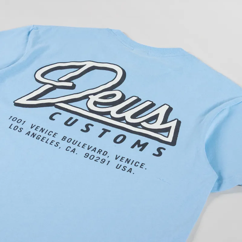Deus Ex Machina Conduit T Shirt Sky Blue-2