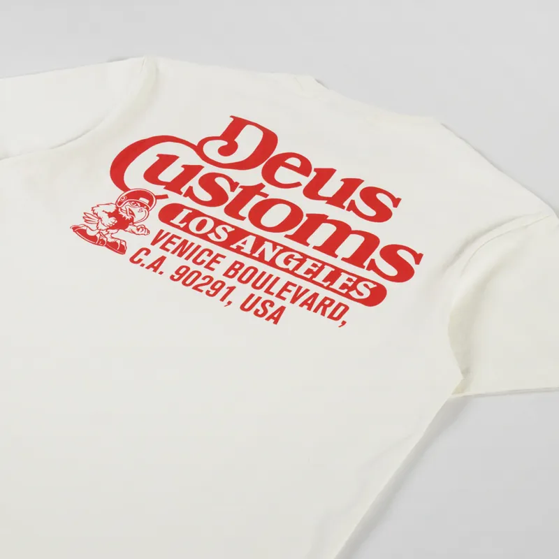 Deus Ex Machina Raptor T Shirt Dirty White-2