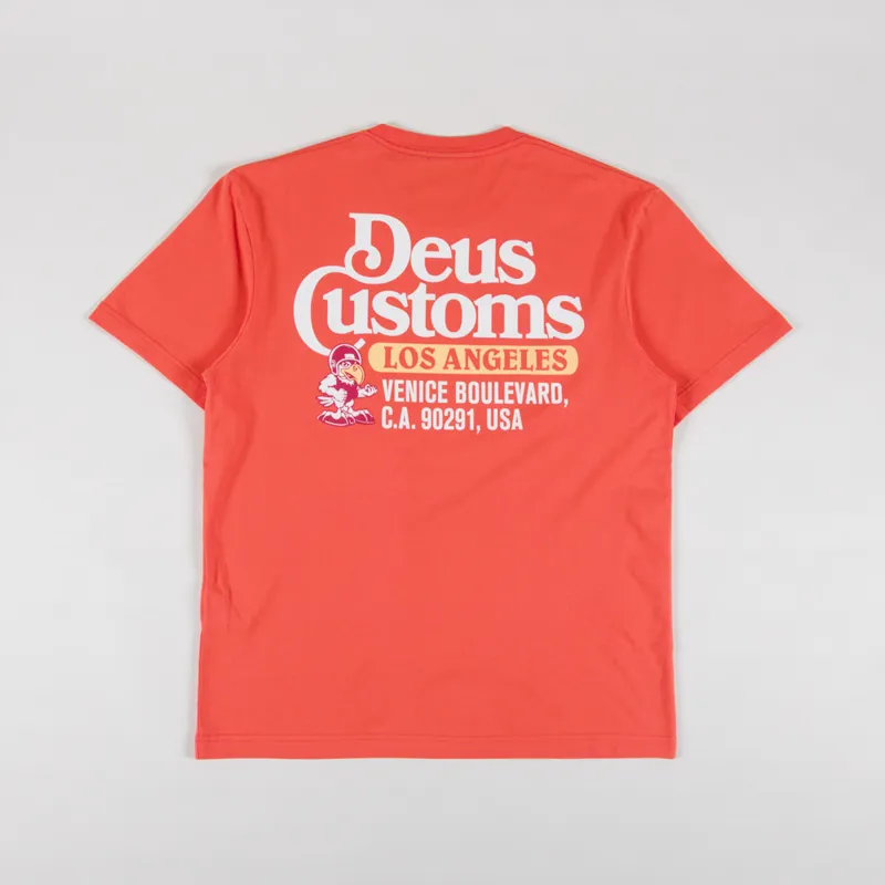 Deus Ex Machina Raptor T Shirt Tangerine Tango