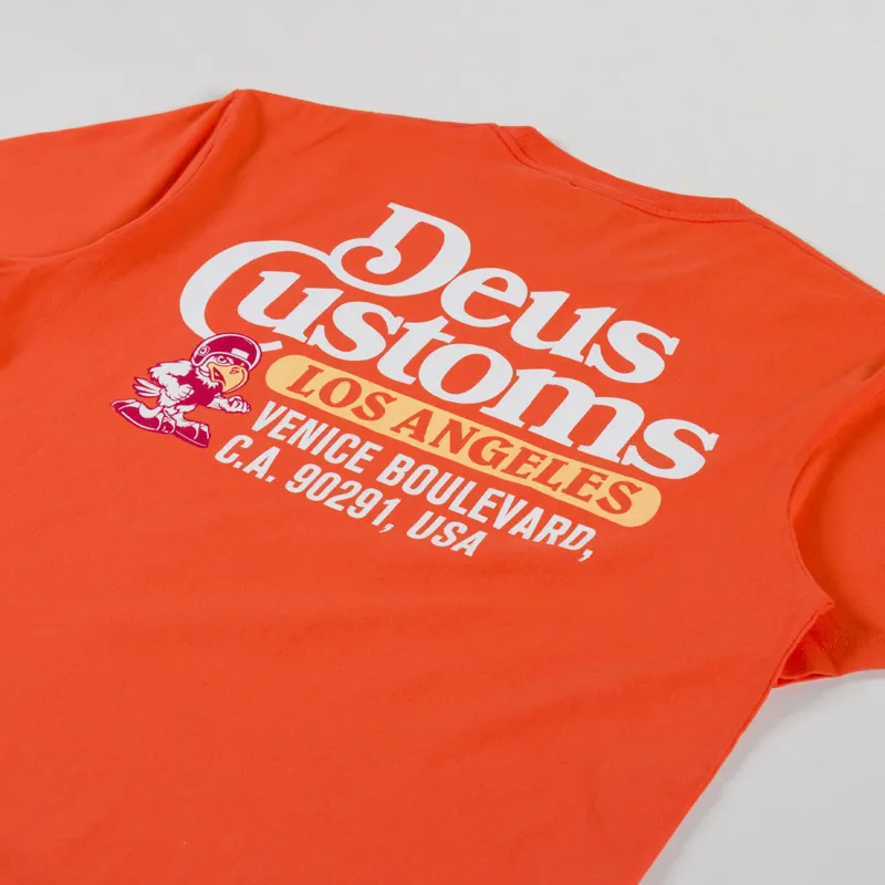Deus Ex Machina Raptor T Shirt Tangerine Tango-2