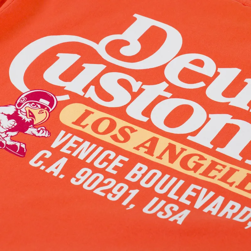 Deus Ex Machina Raptor T Shirt Tangerine Tango-4