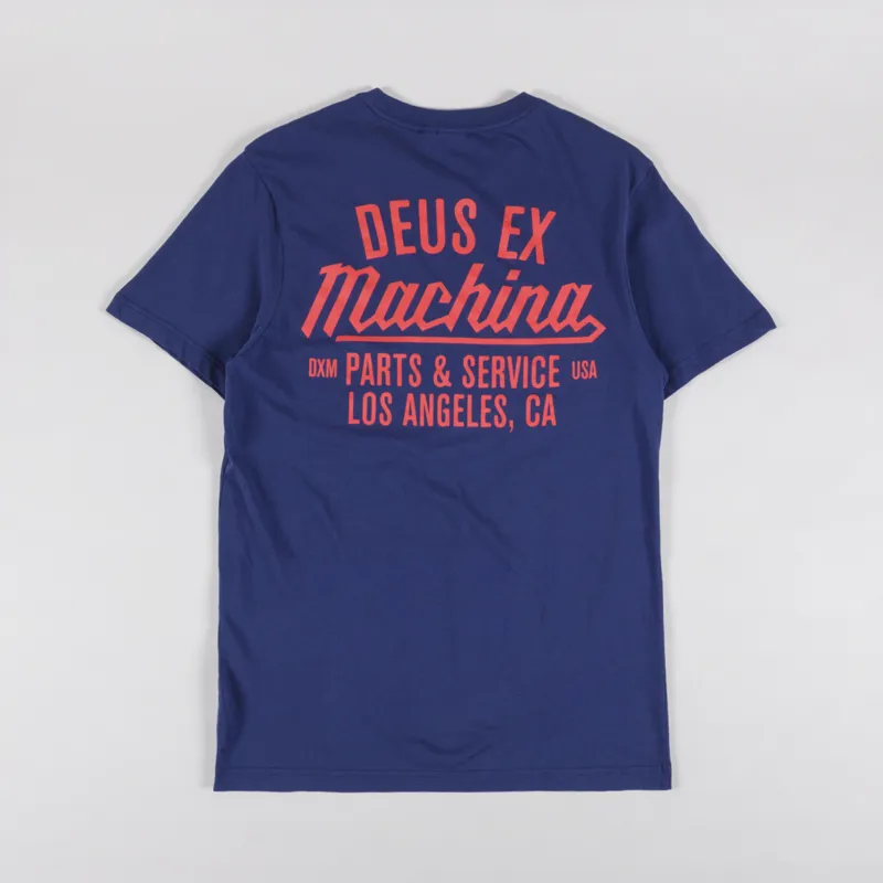 Deus Ex Machina Overbite T Shirt Mechanic Blue