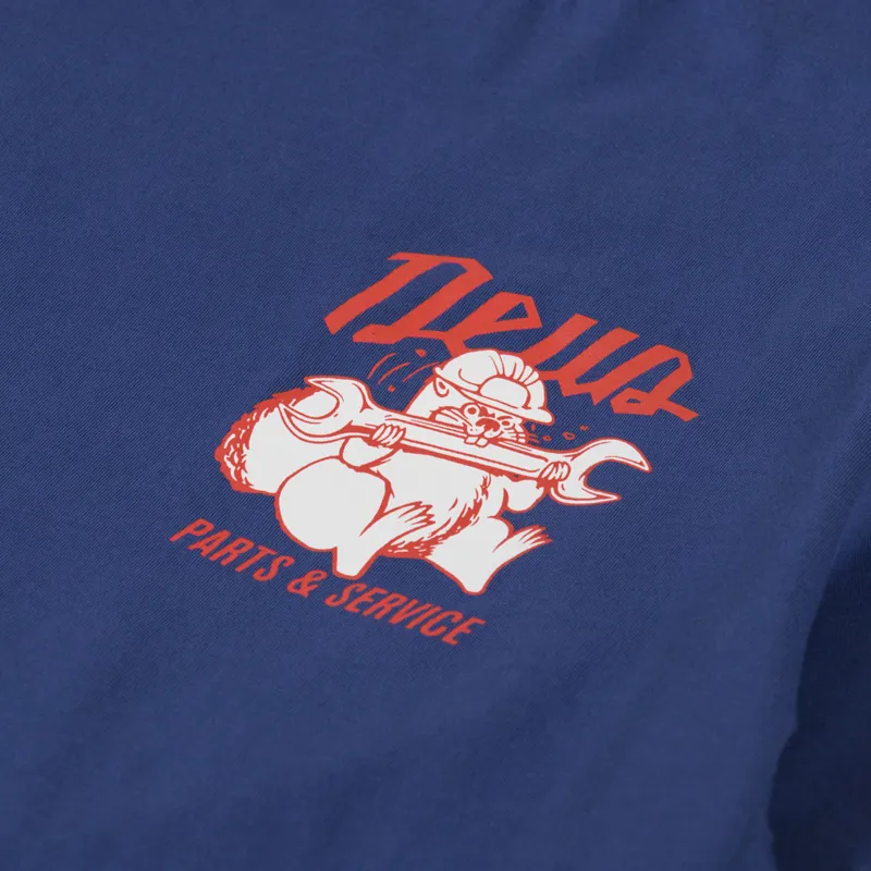 Deus Ex Machina Overbite T Shirt Mechanic Blue-5