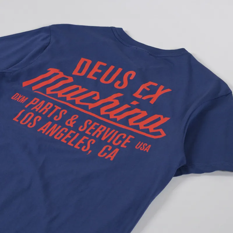 Deus Ex Machina Overbite T Shirt Mechanic Blue-2
