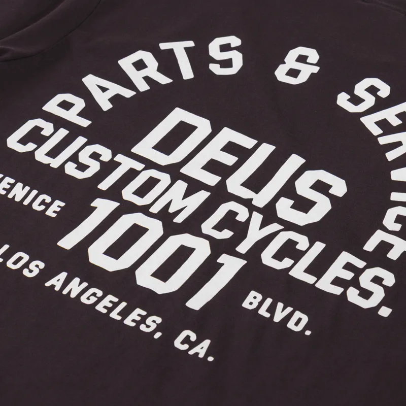 Deus Ex Machina Troop T Shirt Choc Plum-4