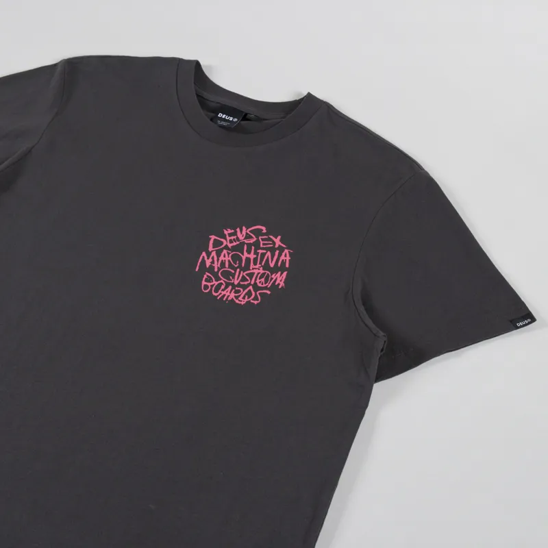 Deus Ex Machina Scrambler T Shirt Anthracite-2